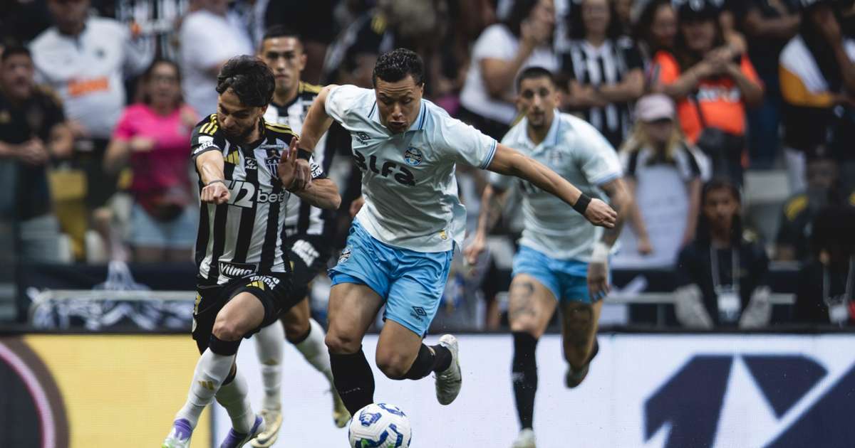Grêmio vence atlético-mg com dois expulsos para cada lado na arena mrv.