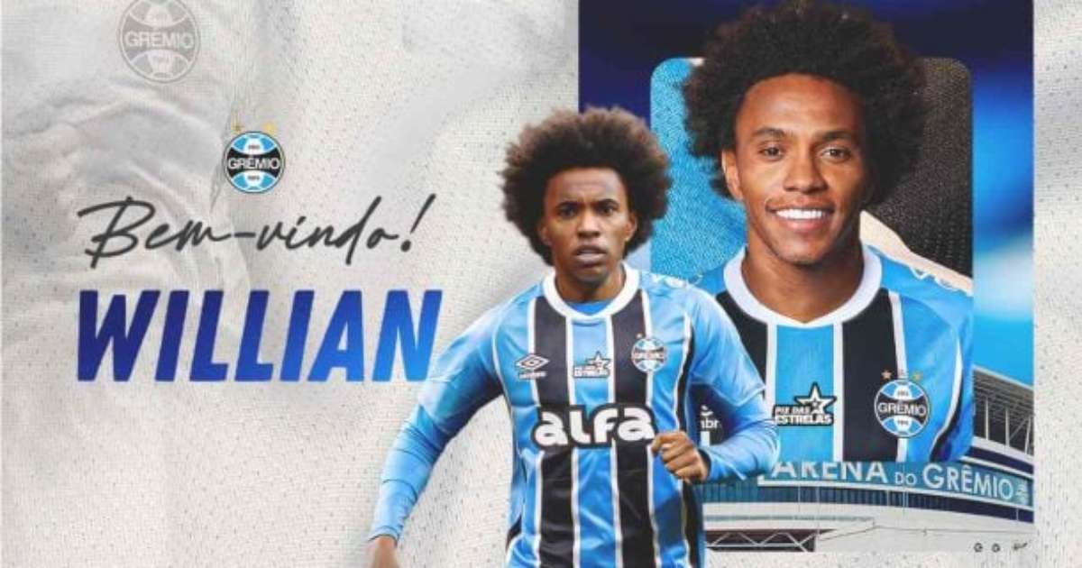 Grêmio contrata meia-atacante Willian para reforçar elenco na próxima temporada.