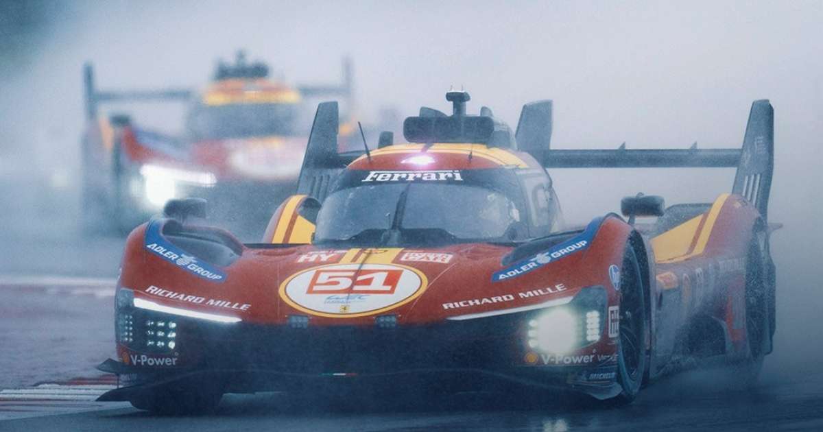 WEC: sob chuva intensa, Ferrari lidera nos Hypercars e Ford domina os LMGT3 após 3 horas em Austin