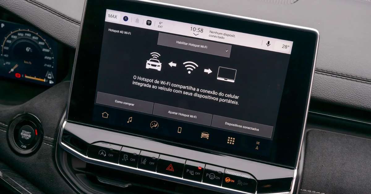 Jeep passa a oferecer Wi-Fi grátis por até um ano no Renegade, Compass e Commander