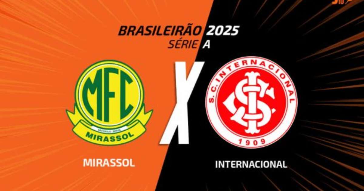 Mirassol x Internacional: onde assistir, escalações e arbitragem