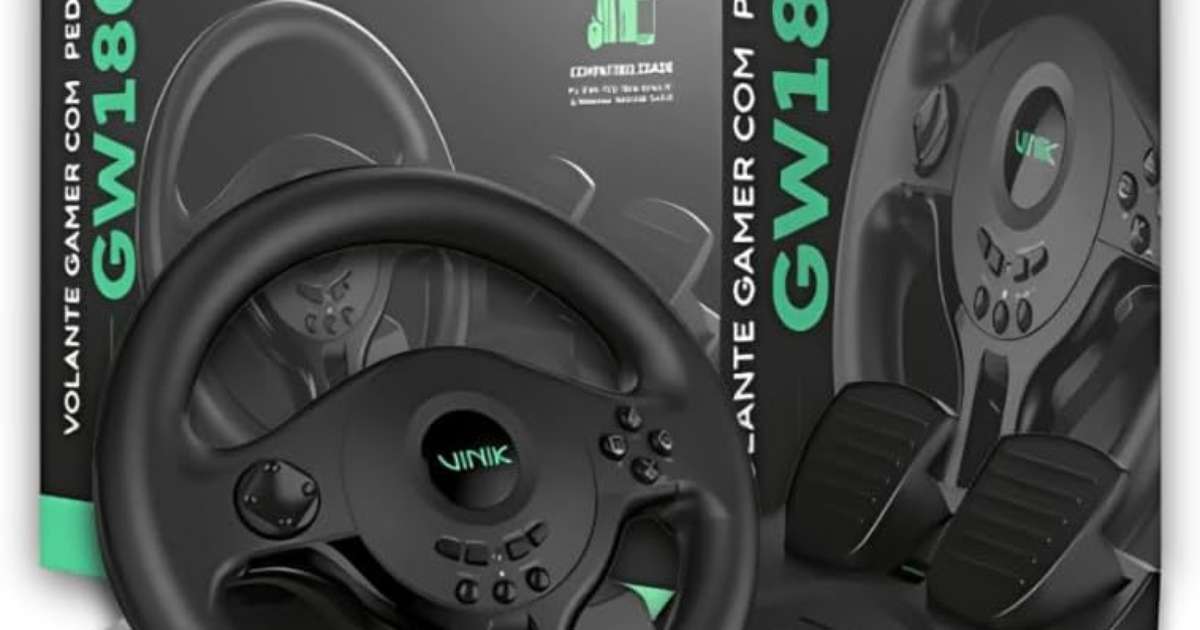 Volante Gamer GW180 Vinik com 14% OFF