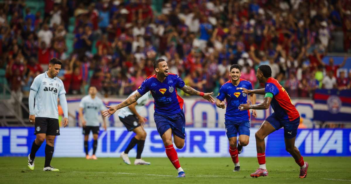 Bahia supera Grêmio e conquista vitória na Arena Fonte Nova pelo Brasileirão.