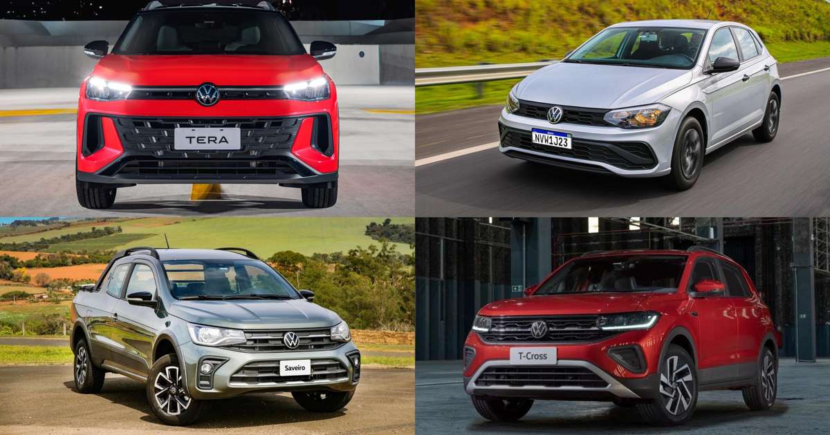 Volkswagen domina o top 10 com quatro carros entre os mais vendidos do mês