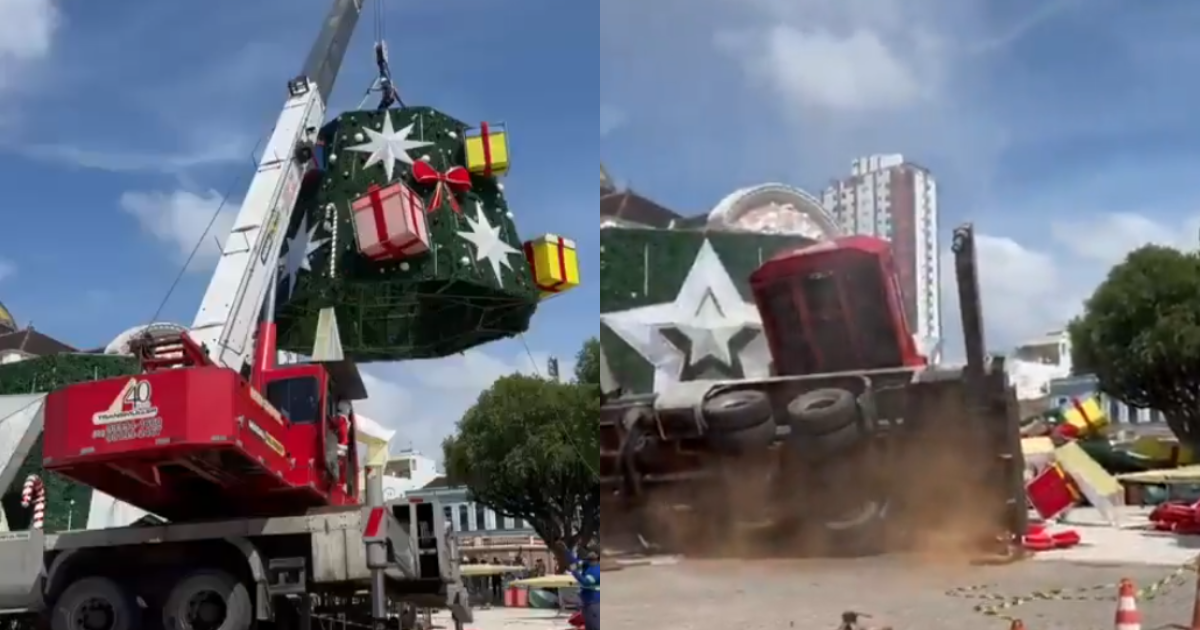 Acidente com guindaste em montagem de árvore de Natal deixa 1 morto em ...