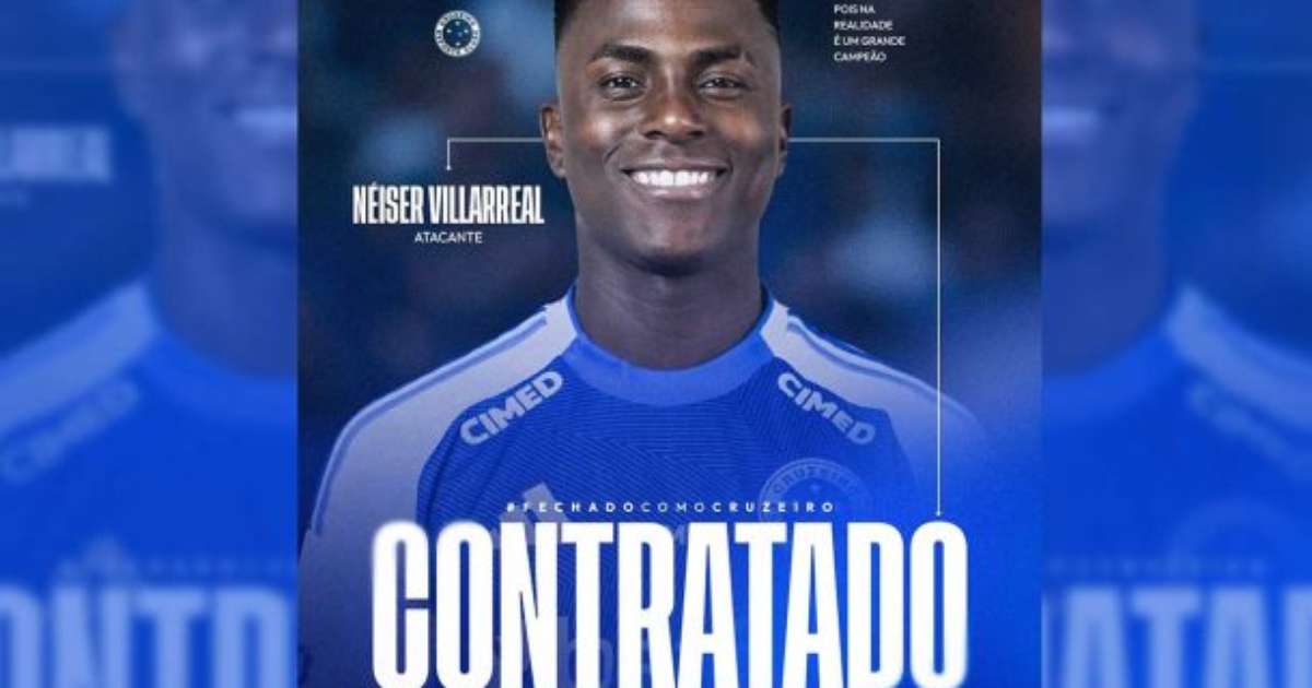 Cruzeiro confirma contratação do atacante Néiser Villarreal para reforçar o elenco.
