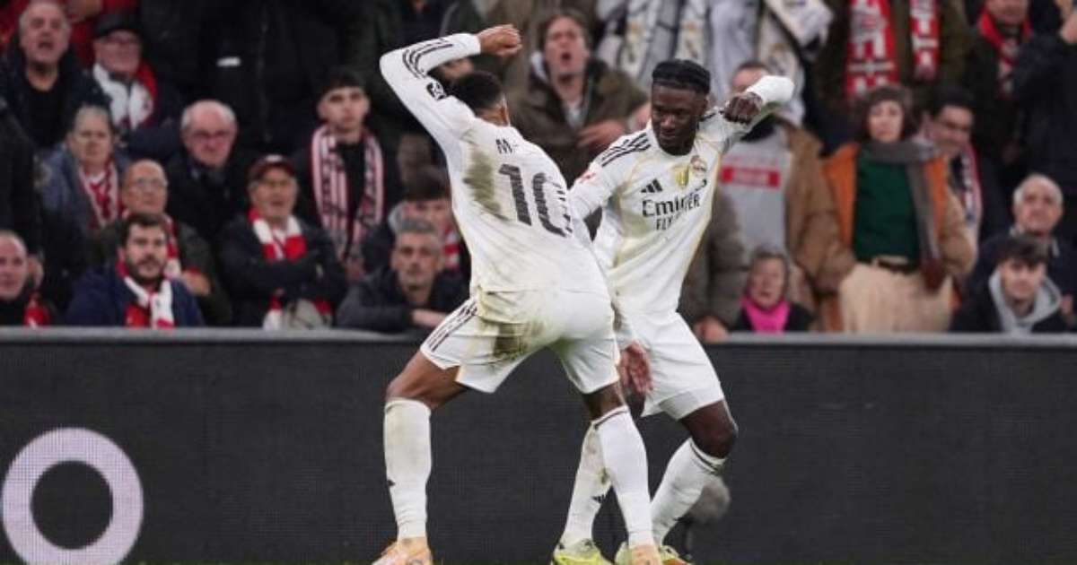 Real Madrid vence Athletic Bilbao com dois de Mbappé e encosta no líder ...
