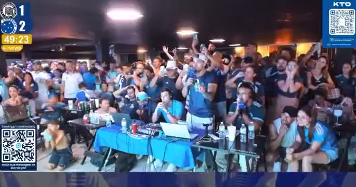 Torcedores do Cruzeiro promovem quebra-quebra em bar após eliminação de Gabigol.