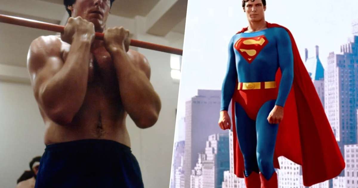 Em 1978, Christopher Reeve foi escolhido para interpretar o Superman: seu físico ficou tão detonado que literalmente não cabia mais no uniforme