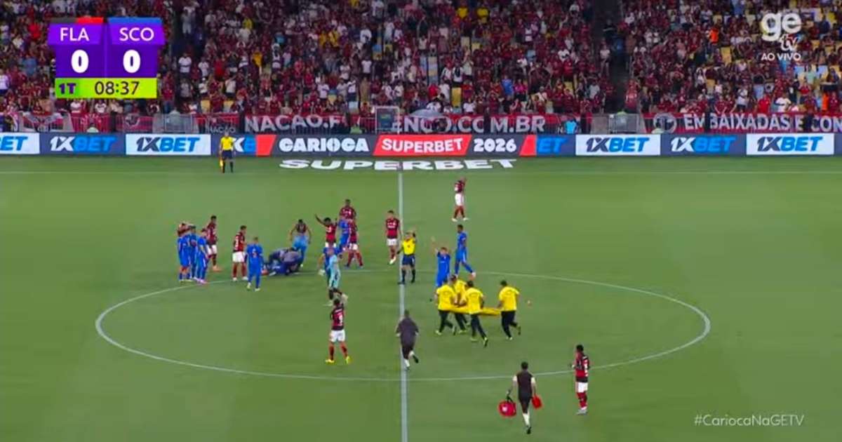 Jogador do Sampaio Corrêa sofre convulsão em partida contra o Flamengo