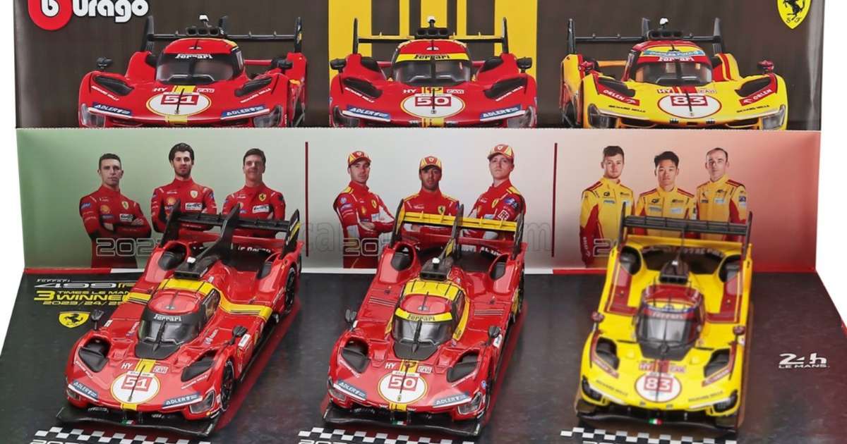 Bburago lança set exclusivo com Ferraris vencedoras de Le Mans