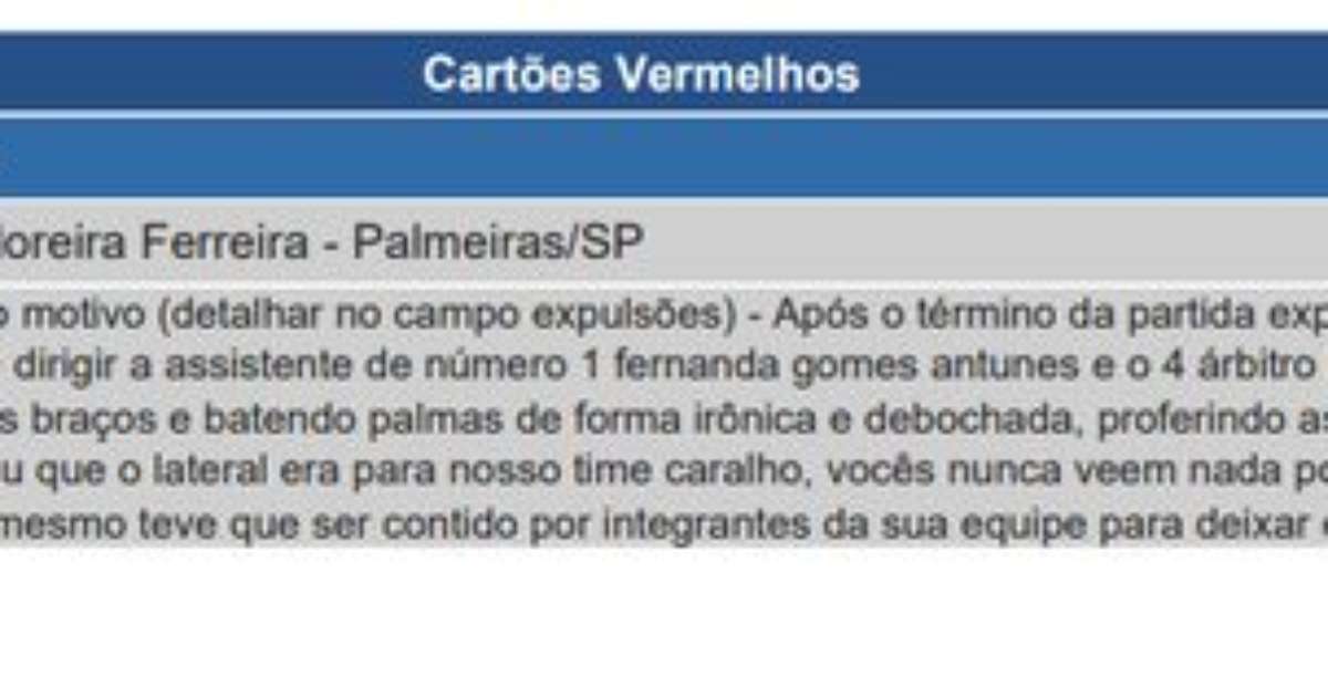 Palmeiras contesta fatos na súmula da expulsão de Abel contra o Fluminense