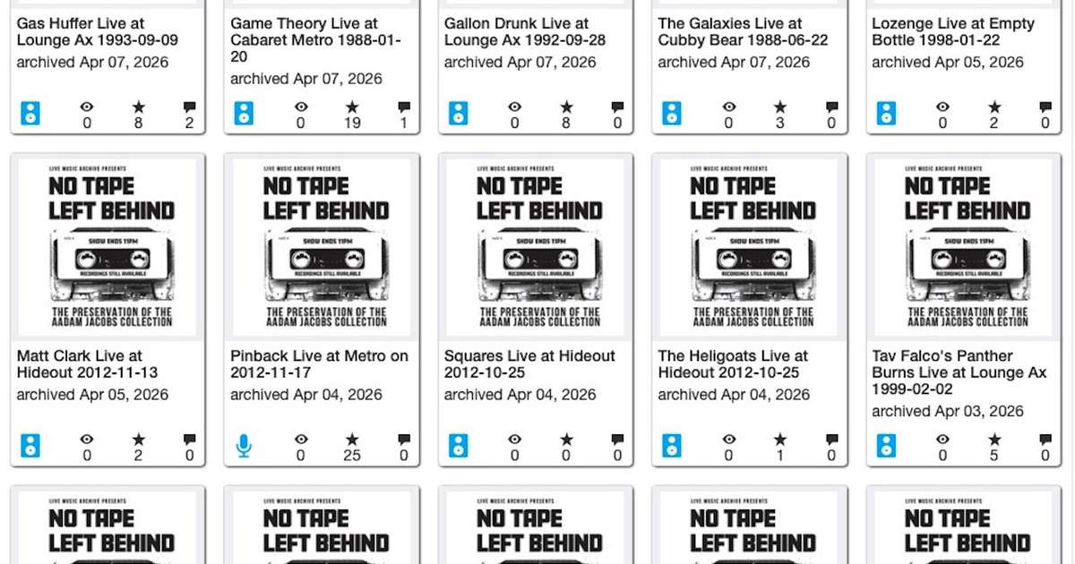 Um fã gravou 10 mil shows em segredo durante 40 anos com um gravador portátil; o Internet Archive está digitalizando tudo