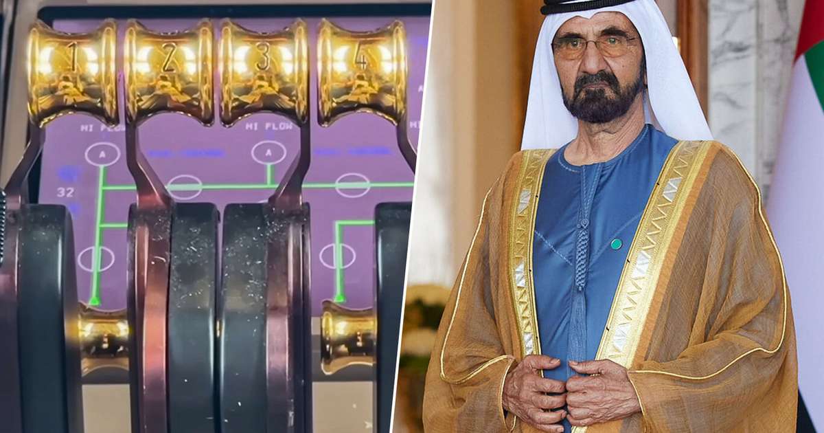 O Boeing 747 do emir de Dubai é tão luxuoso que até os controles do piloto são de ouro