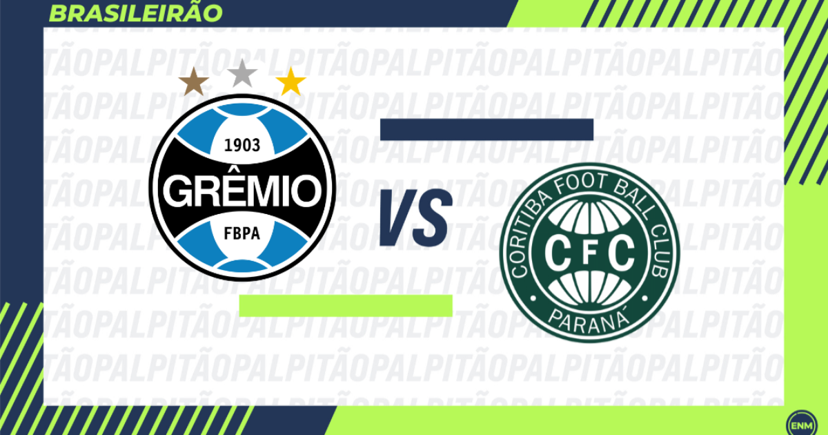 Grêmio x Coritiba: prováveis escalações, arbitragem, onde assistir e retrospecto