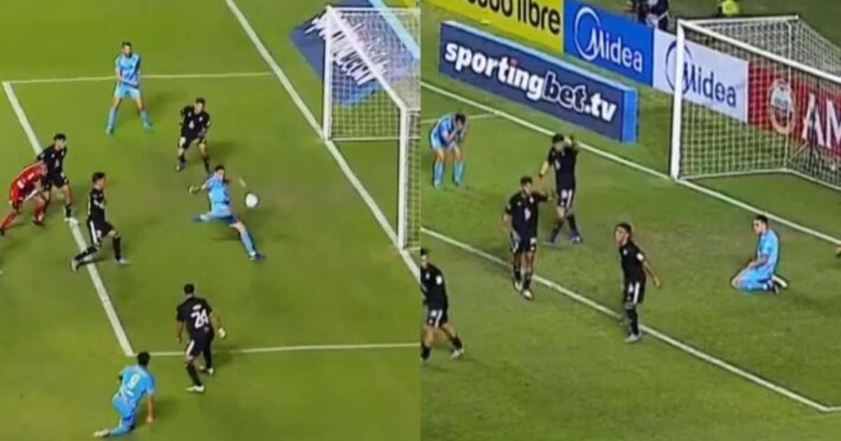 Jogador perde gol mais incrível do ano na Sul-Americana; veja o lance