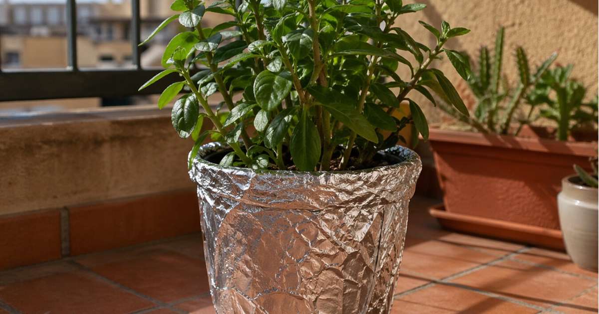 Vale a pena colocar papel alumínio nos vasos das plantas?