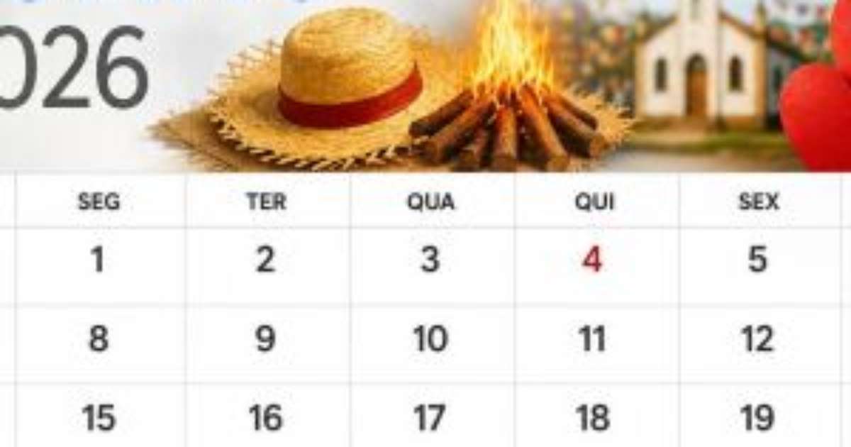 Junho de 2026 terá feriados, Corpus Christi, São João e Dia dos ...