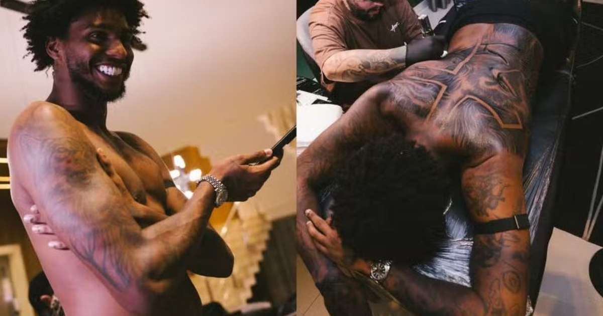 Hugo Souza, goleiro do Corinthians, exibe nova tatuagem em homenagem à superação