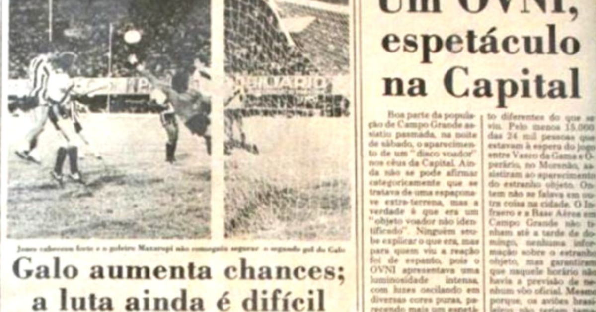 Caso de OVNIs vistos durante jogo do Vasco completa 44 anos; relembre a história