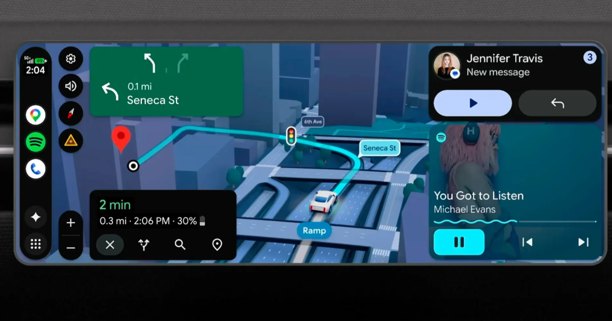 Android Auto vai mudar completamente em 2026 e ganhar YouTube, IA Gemini e mapas 3D