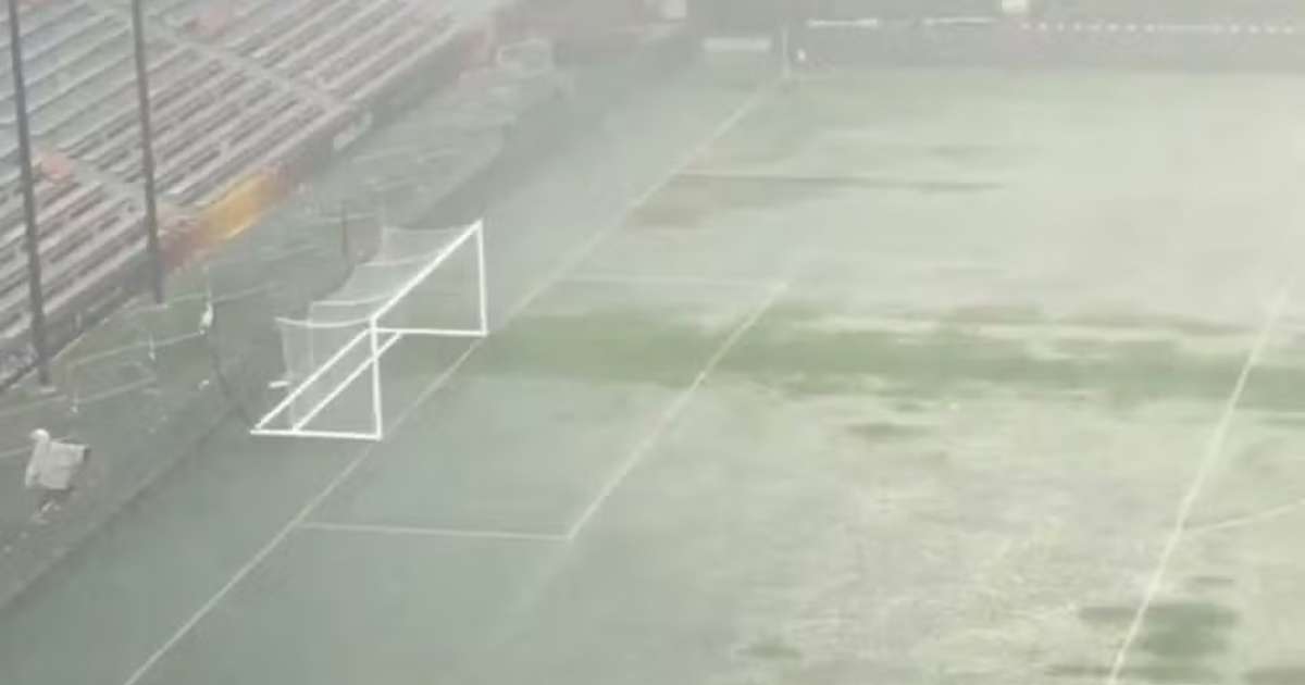 Chuva forte castiga palco de Argentina x Islândia às vésperas da Copa do Mundo