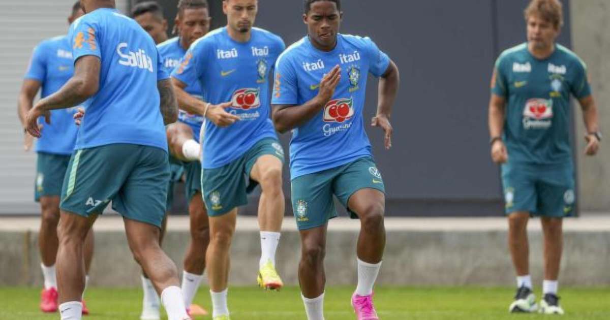 Treino da seleção tem descontração, ausência de Neymar e intensidade de Endrick