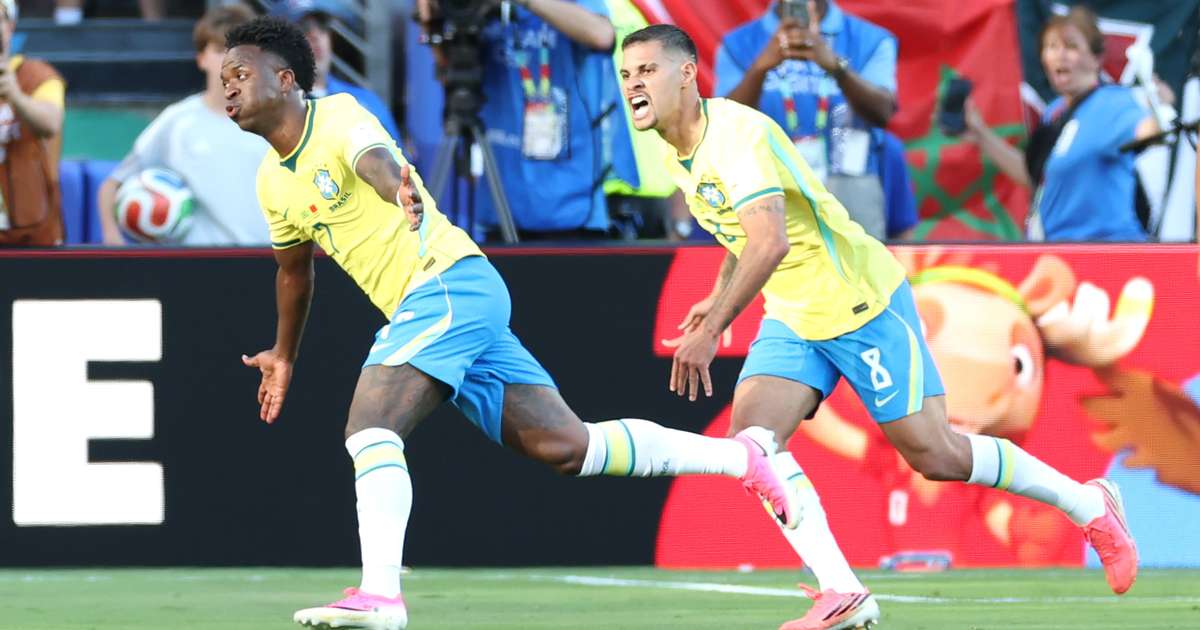 Com golaço, Vini Jr. iguala marca de Ronaldinho com a camisa da Seleção Brasileira