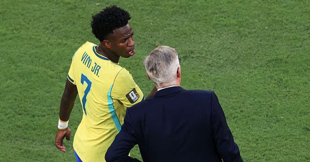 'Ancelotti sempre poderá contar com Vini Jr': veja a repercussão internacional do empate entre Brasil e Marrocos
