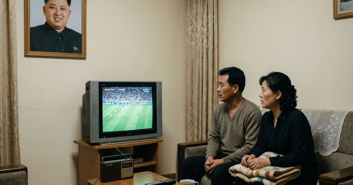 A TV estatal da Coreia do Norte exibiu a Copa do Mundo, mas há um detalhe bizarro nessa transmissão