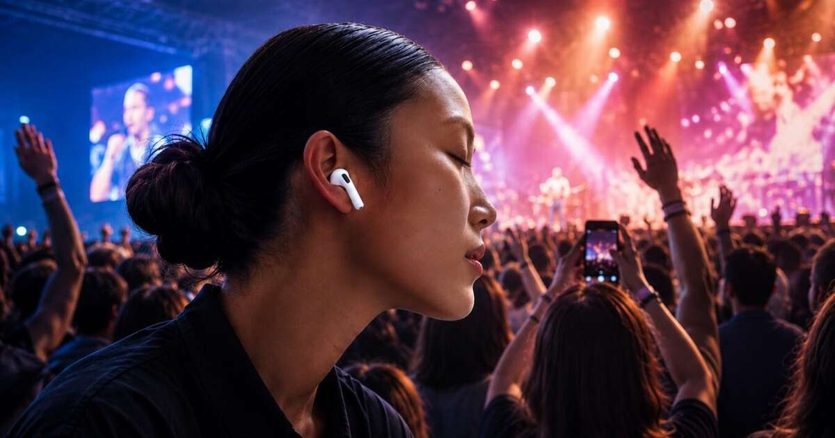 Cada vez mais pessoas vão a shows com AirPods nos ouvidos; o motivo é simples: eles funcionam como protetores auriculares