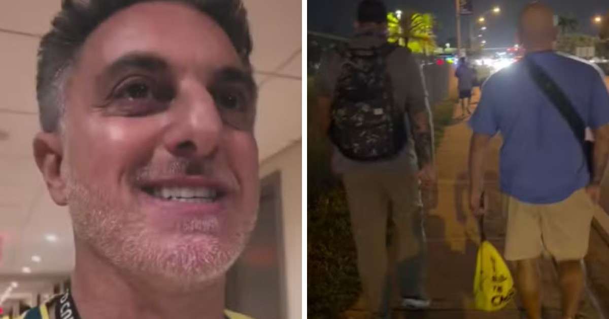 Luciano Huck é obrigado a andar após ser abandonado pela família em estádio