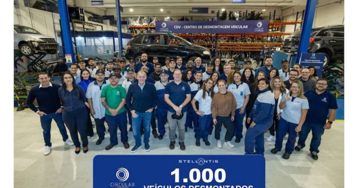 Stellantis chega a 1000 veículos e 740 toneladas de materiais reciclados