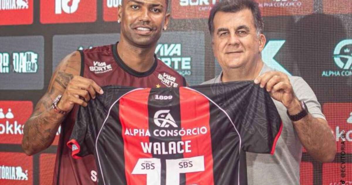 Emprestado pelo Cruzeiro, Walace é apresentado no Vitória: "Vou dar tudo por esse clube"