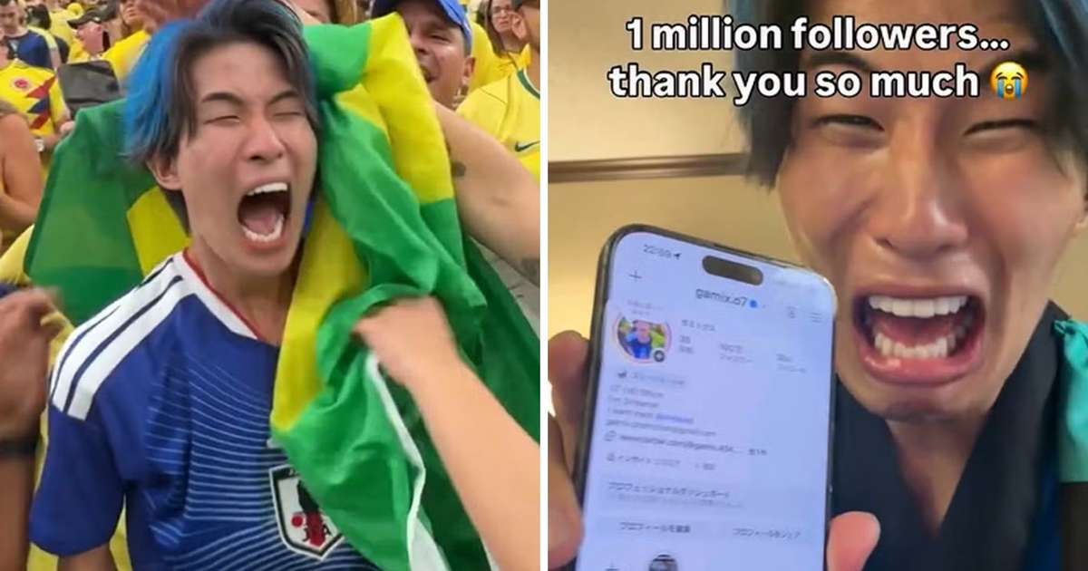Japonês que viralizou na Copa chega a 1 milhão de seguidores graças a brasileiros