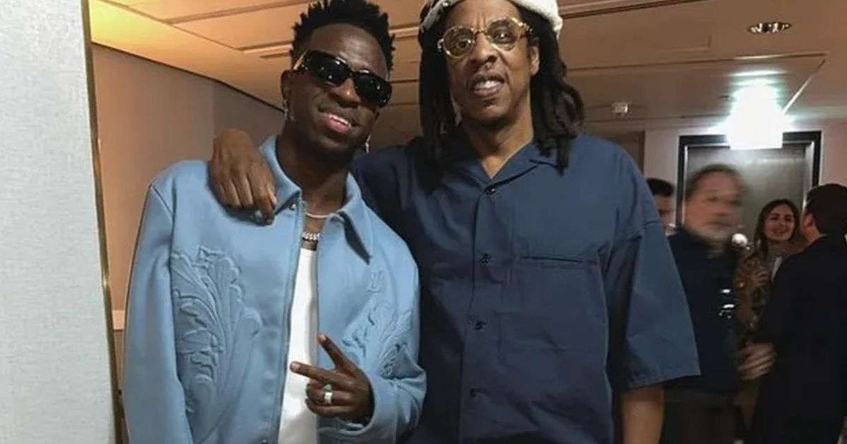 Pierre R Roc Jr Vini Jr. encontra Jay-Z no meio da Copa: eles têm parceria contratual