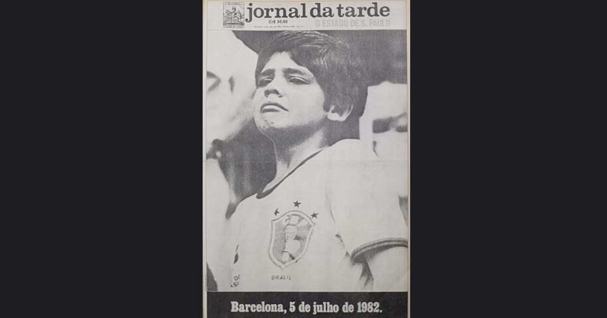 Eliminação do Brasil na Copa de 82 também aconteceu em 5 de julho e rendeu foto histórica de jornal
