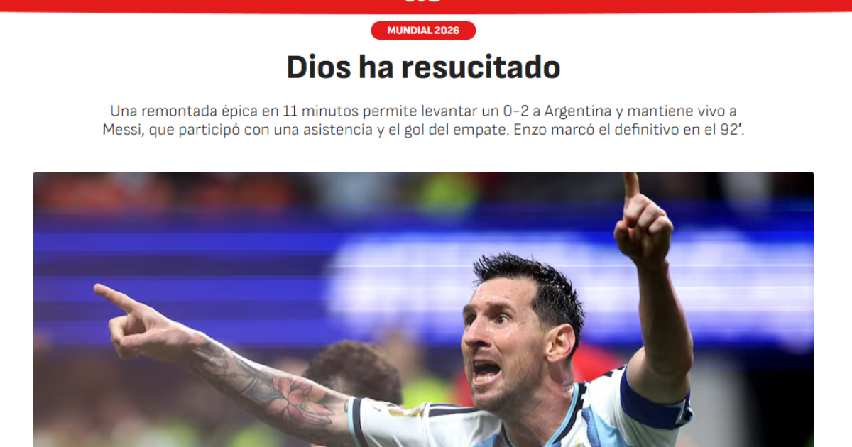 ‘Deus ressuscitou’, ‘Messi faraônico’ e mais: imprensa internacional repercute a vitória da Argentina contra o Egito