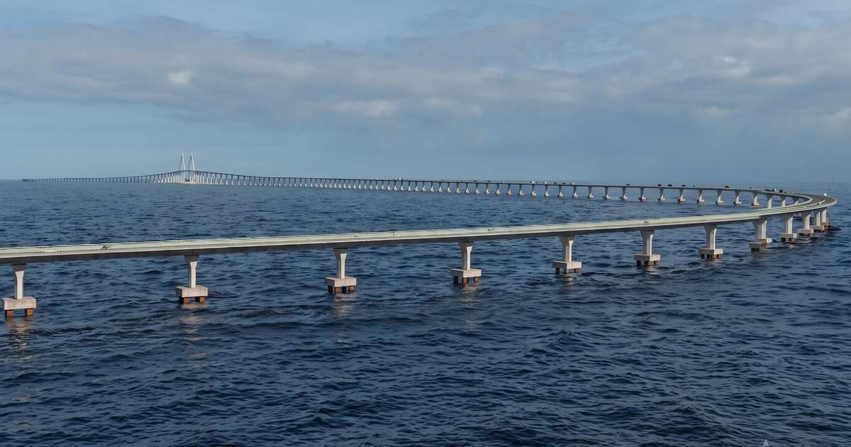 China constrói a maior ponte da América do Sul no Brasil: um gigante de 12 quilômetros sobre o mar