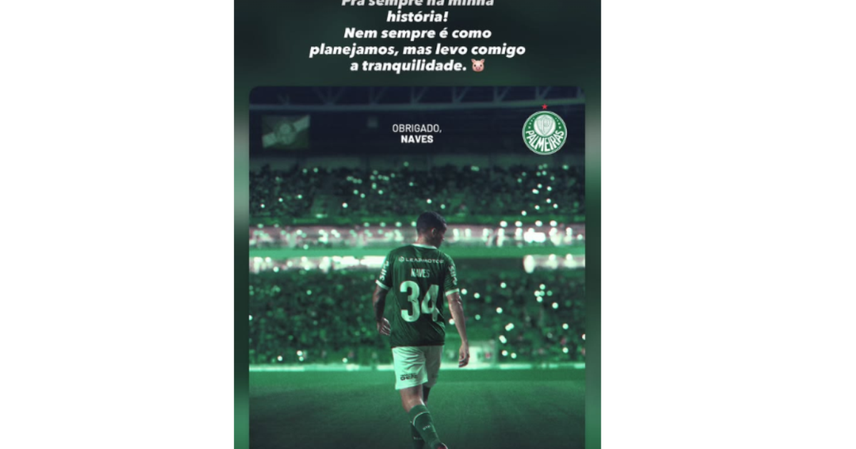 Despedida Oficial: Jogador Anuncia Saída do Palmeiras em Postagem no Instagram