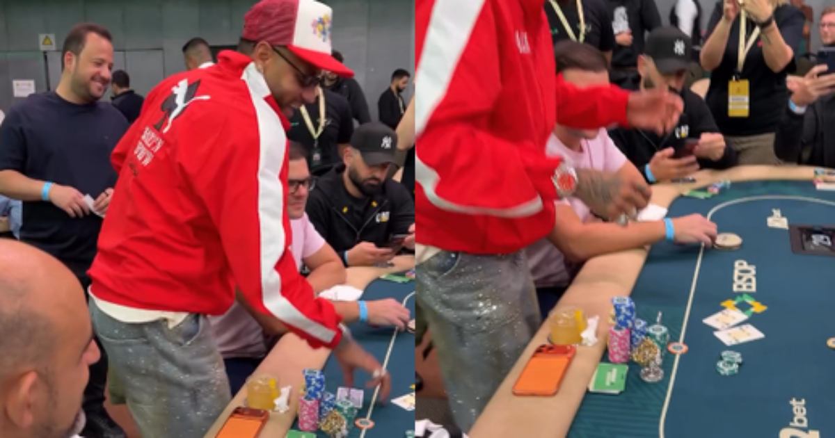 Neymar gera polêmica ao participar de torneio de pôquer em dia de jogo do Santos