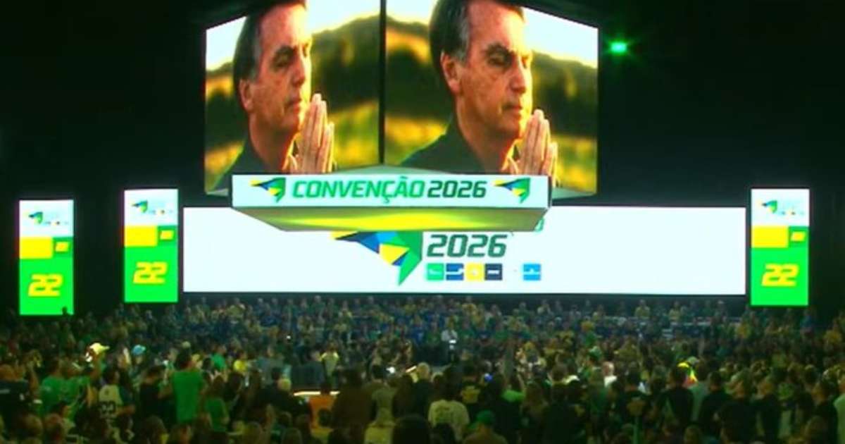 Convenção do PL em SC com participação de Flávio usa vídeo com voz e imagens de Jair Bolsonaro