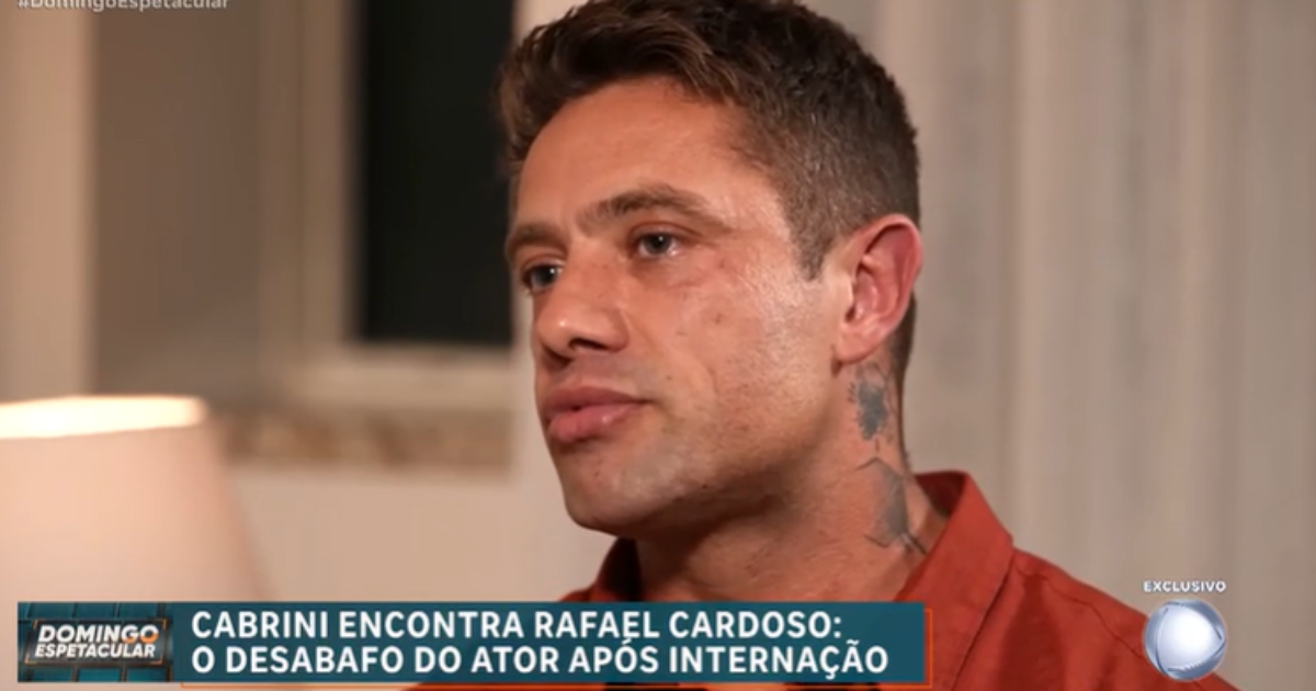 Após deixar clínica, Rafael Cardoso abre o coração sobre dependência: 'Via um monstro no espelho'