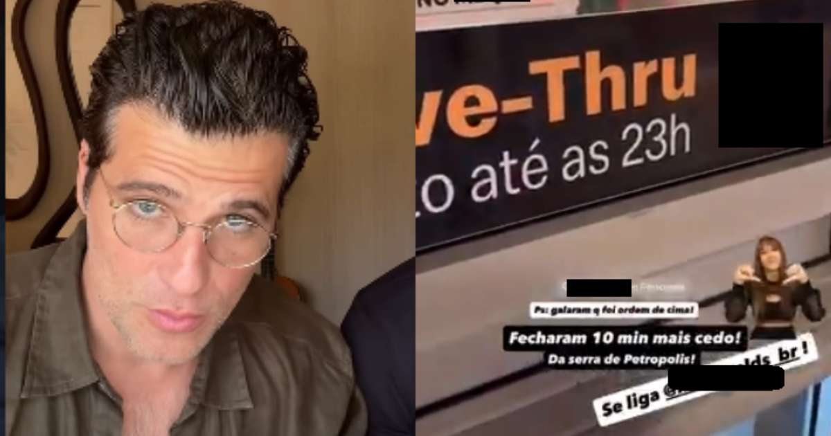 Bruno Gagliasso expõe fast food que fechou 10 minutos antes do horário e é detonado: 'Nunca foi pobre'