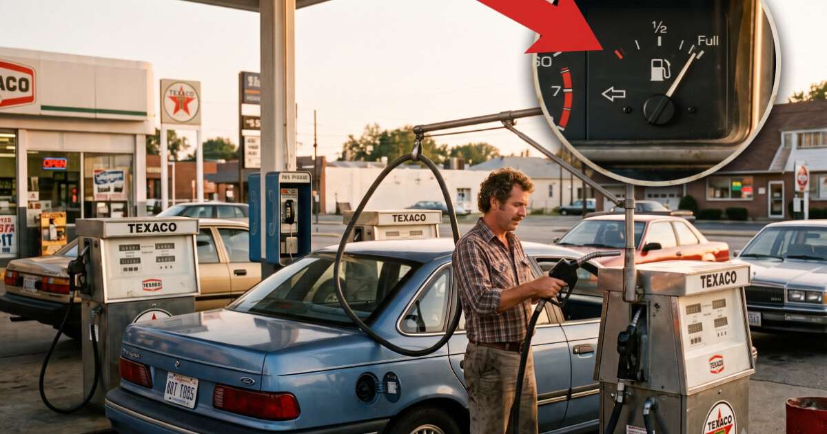 Em 1986, um homem estacionou no lado errado do posto de gasolina; naquele dia, ele resolveu um problema para todos os motoristas que viriam depois