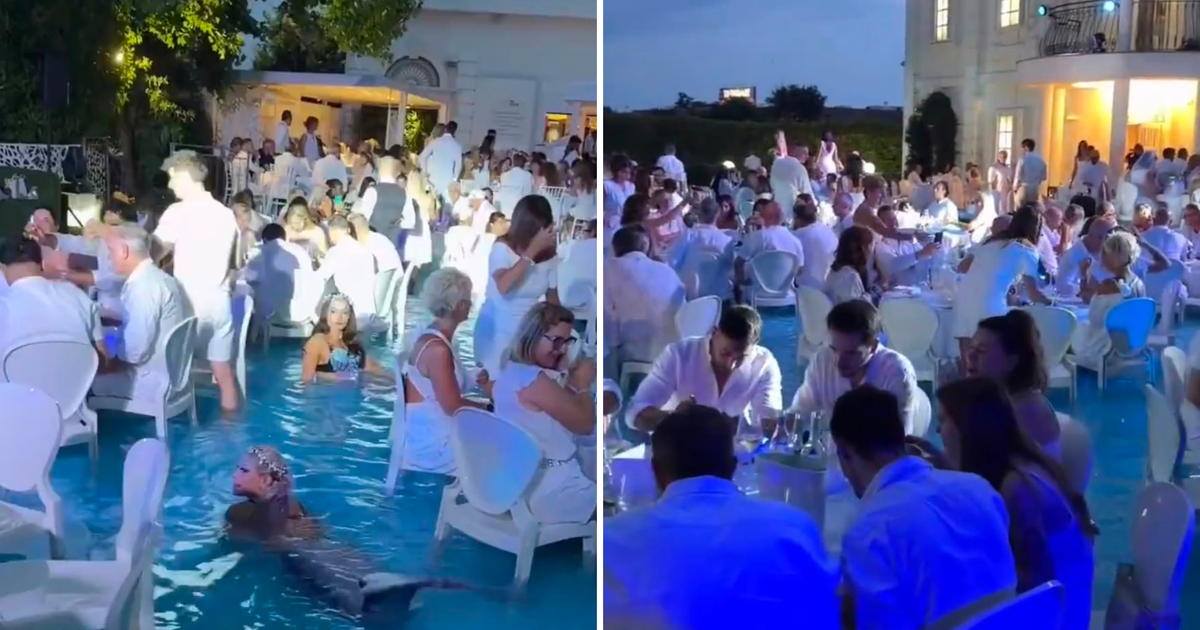 Jantar com sereias dentro de piscina na Itália viraliza entre brasileiros: “ricos são bregas”