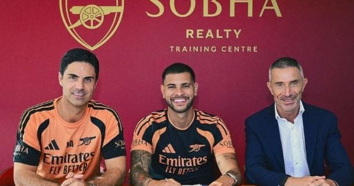 Bruno Guimarães é apresentado pelo Arsenal após transferência de R$ 514 milhões