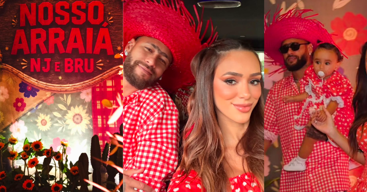 Painel de LED, igrejinha, touro mecânico e prendas de luxo: os detalhes do arraiá fora de época de Neymar e Bruna Biancardi montado em apenas 48 horas