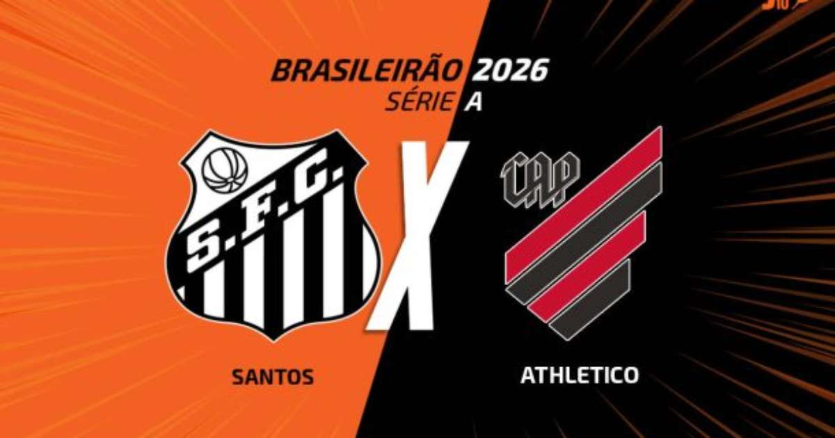 Santos x Athletico-PR, AO VIVO, com a Voz do Esporte, às 17h