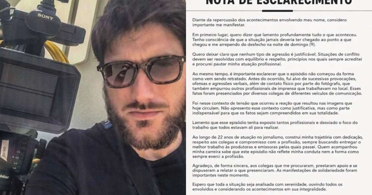 Cinegrafista demitido da Globo após agredir fotógrafo na Band quebra o silêncio